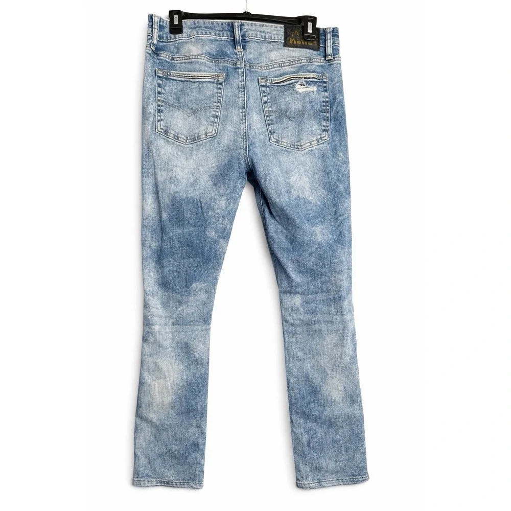 American Eagle Sticked Skinny Jeans Mens 34x30 Distressed Light‎ Wash Denim